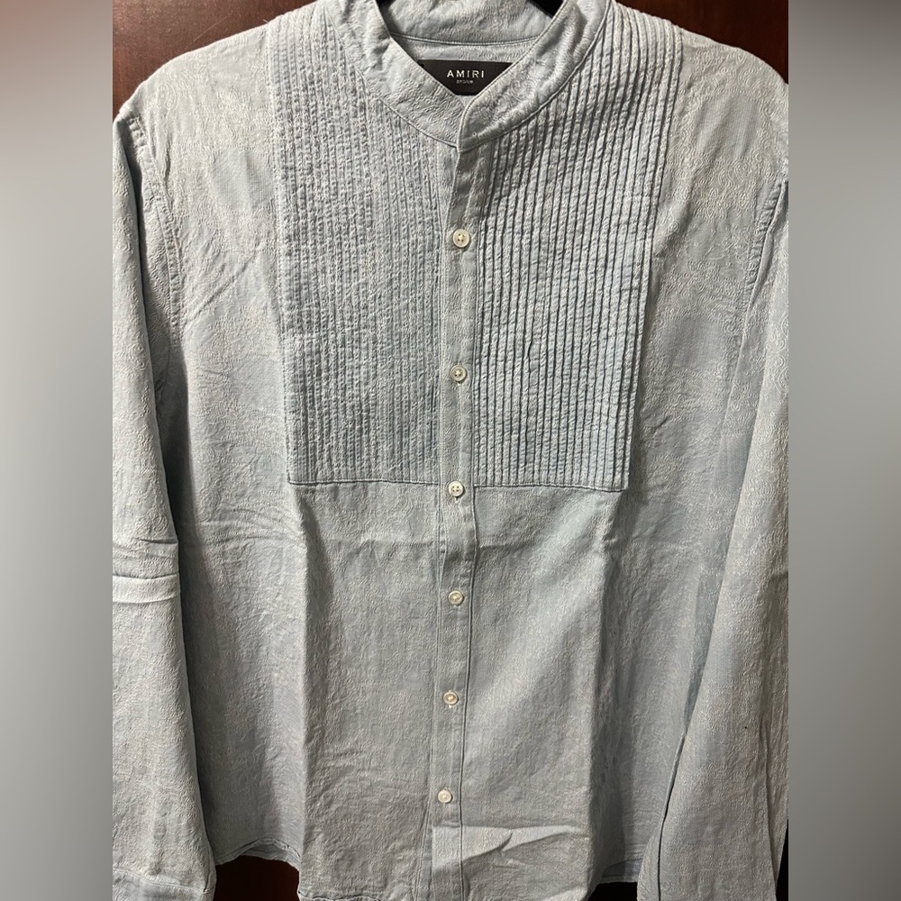 AMIRI Light Gray Casual Button Down Shirt